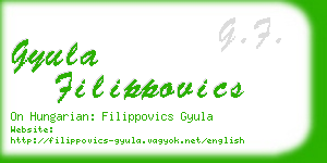 gyula filippovics business card